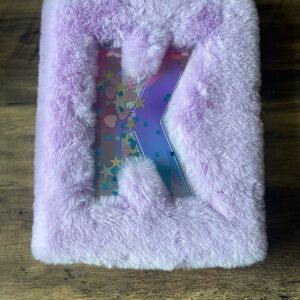 Fuzzy Lavender Initial K Journal